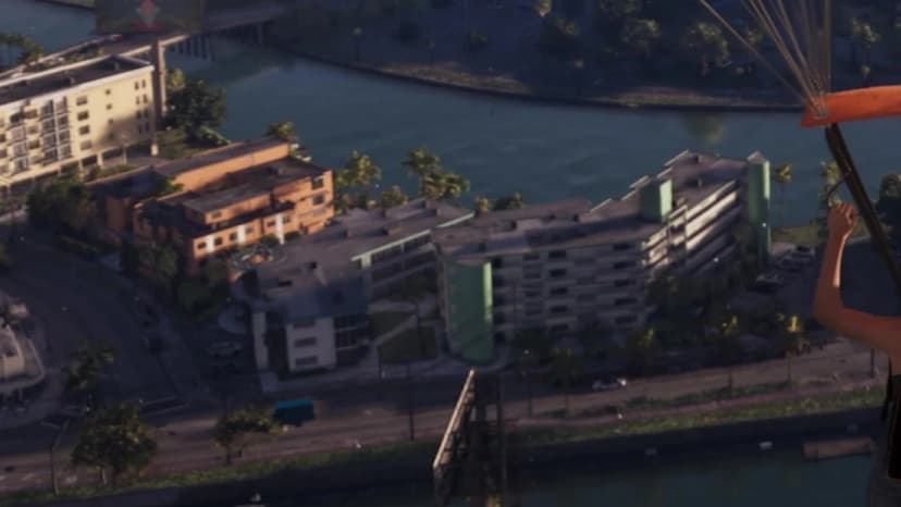 Extended Look, about 18:56: the waterfront complex fans compare with Dexter's building. Official Rockstar Games footage.