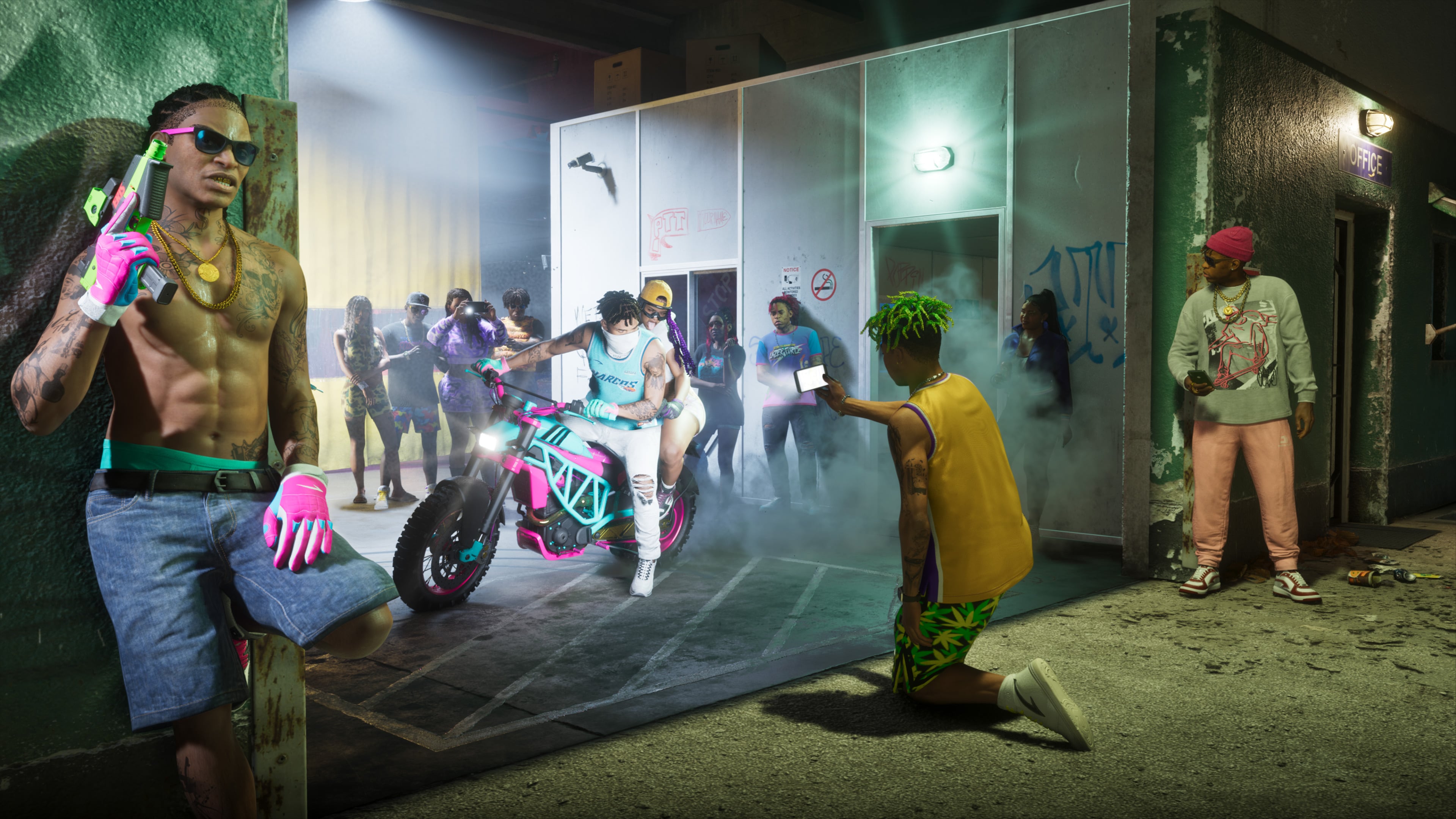 Official Rockstar screenshot used as visual context for the PTT Youngin$ compound activity.