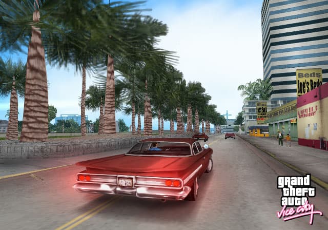 Captura oficial da Rockstar do Grand Theft Auto: Vice City original.